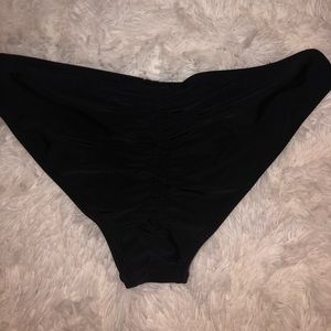 xhilaration black ruched bikini bottoms